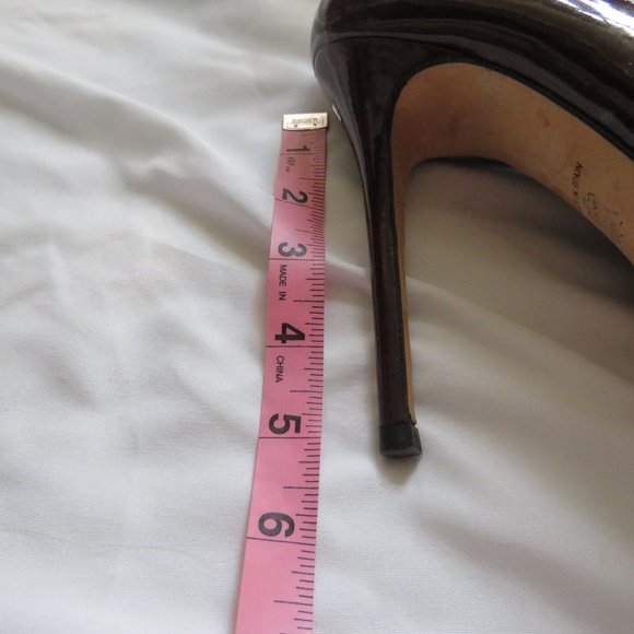 AllSaints Spitalfields  Burgundy Platform Heels - Picture 3 of 11